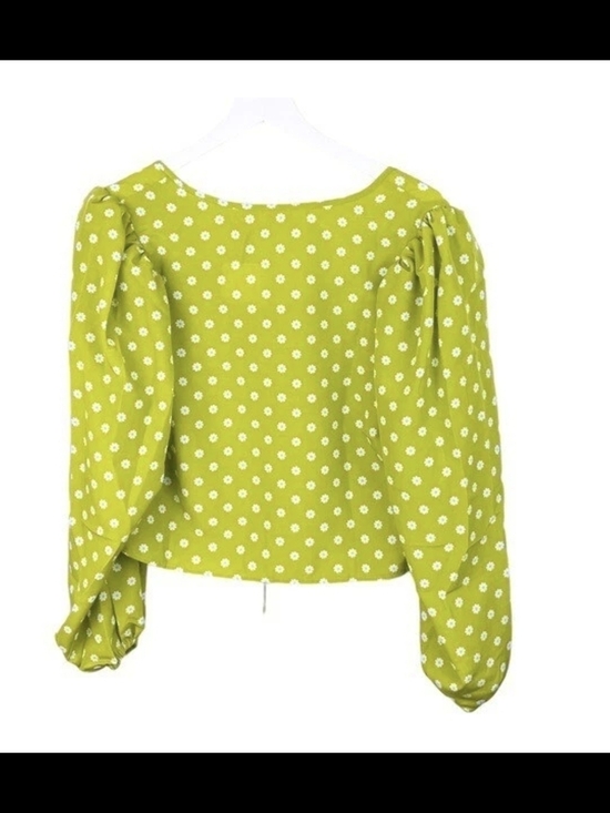 Levi's Lime Green Daisy Tie-Front Blouse - Picture 2 of 8